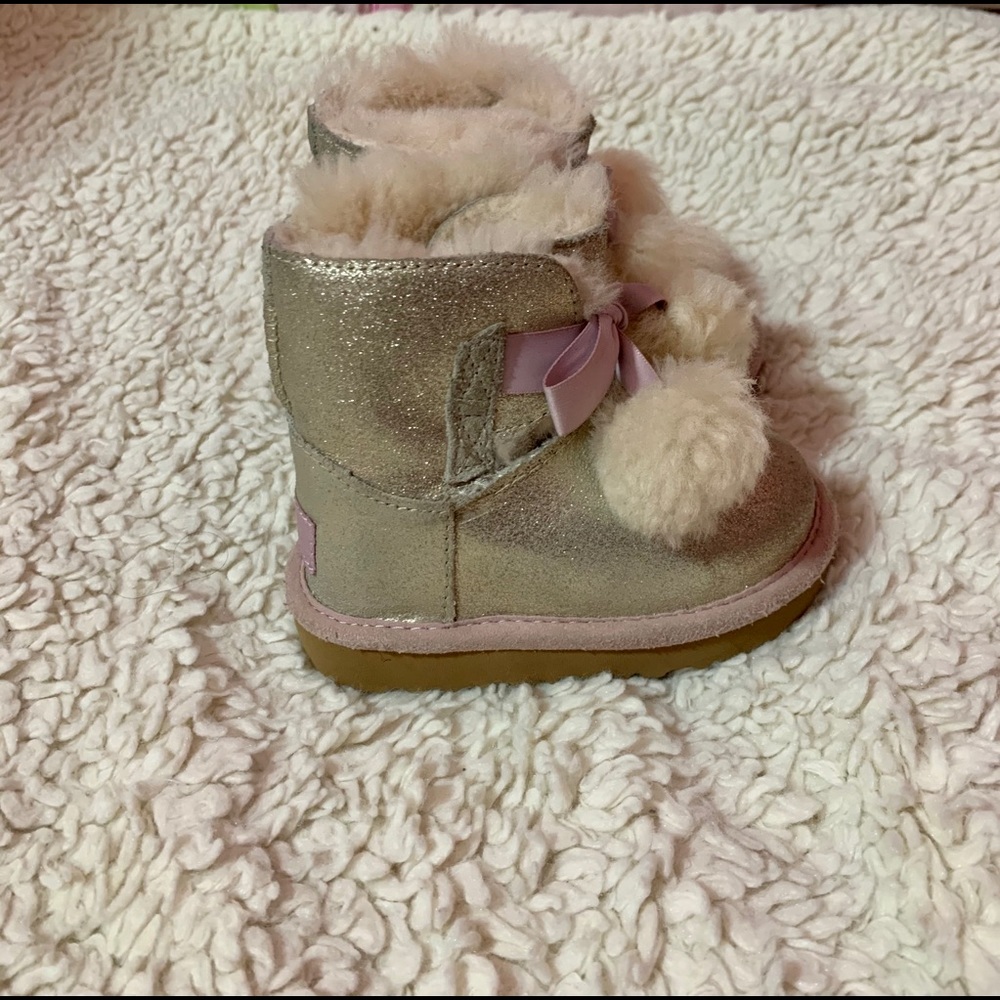 Gold metallic Ugg boots